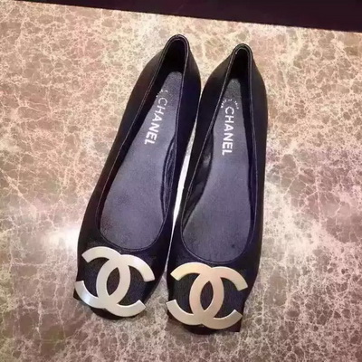 CHANEL Shallow mouth flat shoes Women--129